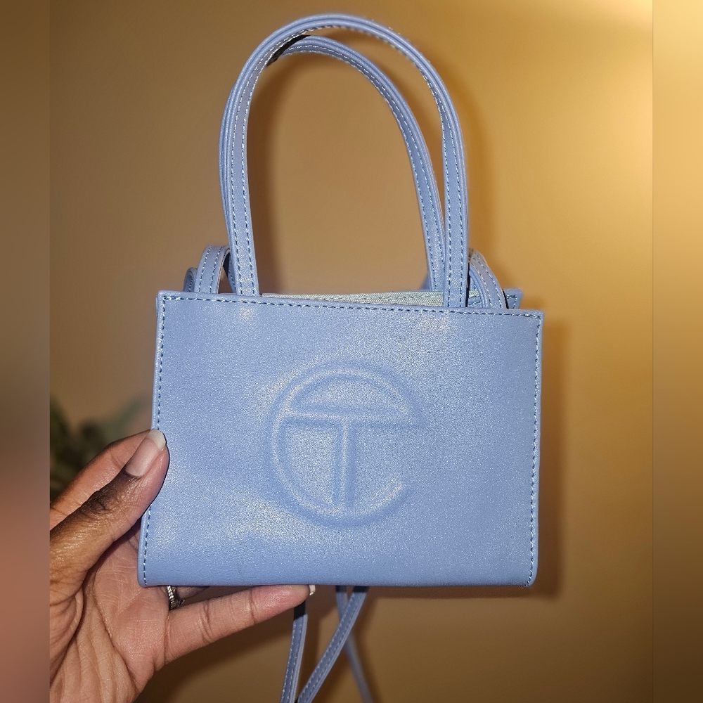 Telfar Small Shopping Bag | Cerulean Blue | Mini Tote Crossbody | Like-New